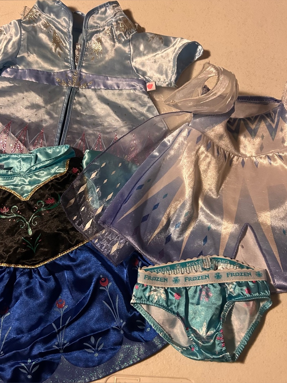 Build A Bear Workshop Disney Frozen 2 Elsa Anna Costume Dress Lot